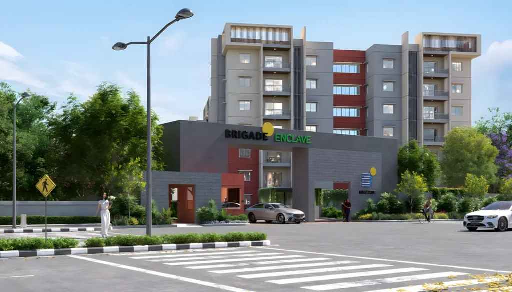 Brigade Enclave Apartment Main elevation by Brigade Group located at Moti Nagar, Hyderabad Telangana